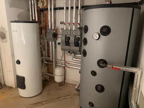 Modernisierte Heizzentrale in einem Einfamilienhaus